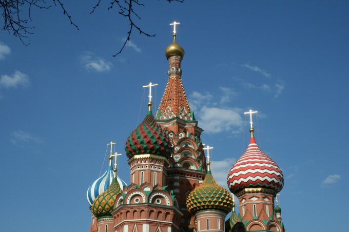 Close up basiliuskathedraal citytrip Moskou